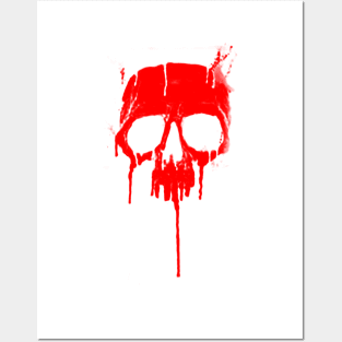 Classic Metal Graffiti Skull - Dripping Paint product Posters and Art